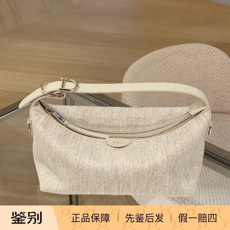 Dior/Dior 26 Autumn/Winter Women's Bag Nomad Monogram Jacquard Handbag Lunchbox Bag Paris Cute Cat Authentic Purchase Agent