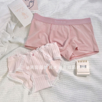 Lovers Briefs Women Spring Summer New Pure Cotton Breathable Low Waist Cotton Stalls Triangle Pants Cute Lace Pure Underwear Man