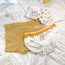 Lovers Briefs Women Spring Summer New Pure Cotton Internal Gear Breathable Triangle Pants Teen Cute Cartoon Underpants Zhou Strangeness