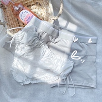 Couples underwear Feminists for summer thin cotton stalls Comfortable Ice Silk Transparent Mesh Yarn Sexy Briefs Lace Weekly Strangeness