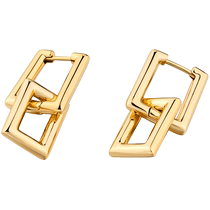 Bai Lan Double Button Earrings for Women 925 Silver Niche Design Earrings Temperament Light Luxury Retro Earrings ED1994