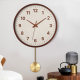 French-Style Vintage Wall Clock for Living Room, Classical Clock with Linen Surface, Bedroom Solid Wood Frame Wall-Mounted Retro 2026 New Model