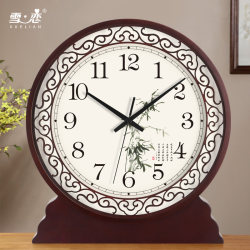 Antique-Style Large Table Clock for Living Room, Vintage Desktop Clock, New Chinese Style