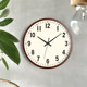 Solid Wood Creative Cream-Style Clock, Living Room Antique-Style Wall Clock, Large Wall-Mounted Home Silent French-Style Bedroom Clock