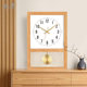 Solid Wood Vintage Wall Clock Living Room Wall-Mounted Retro Table Clock Ornament Clock Stand Desktop Clock Old-Fashioned