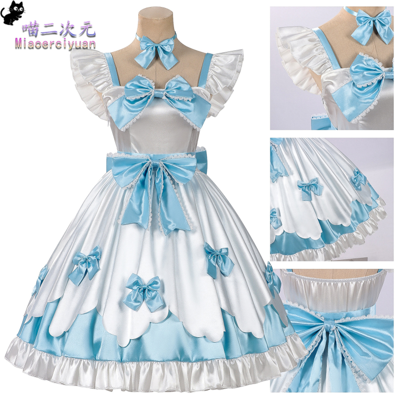 Egg Cubie Cosplay Costume Twin Ghosts Cosplay Costume Anna Anya Twin Girls' Dress Game Children's Size Wig Egg Cubie Cosplay Costume Twin Ghosts Cosplay Costume Anna Anya Twin Girls' Dress Game Children's Size Wig