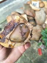 Natural Yellow Dragon jade stone stone stone group slope grass flower raw stone wool weight 280 grams