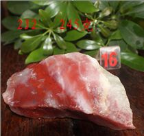Guilin Longsheng Guilin chicken blood jade hand play pieces ornaments carved pieces material flat raw stone 245 grams