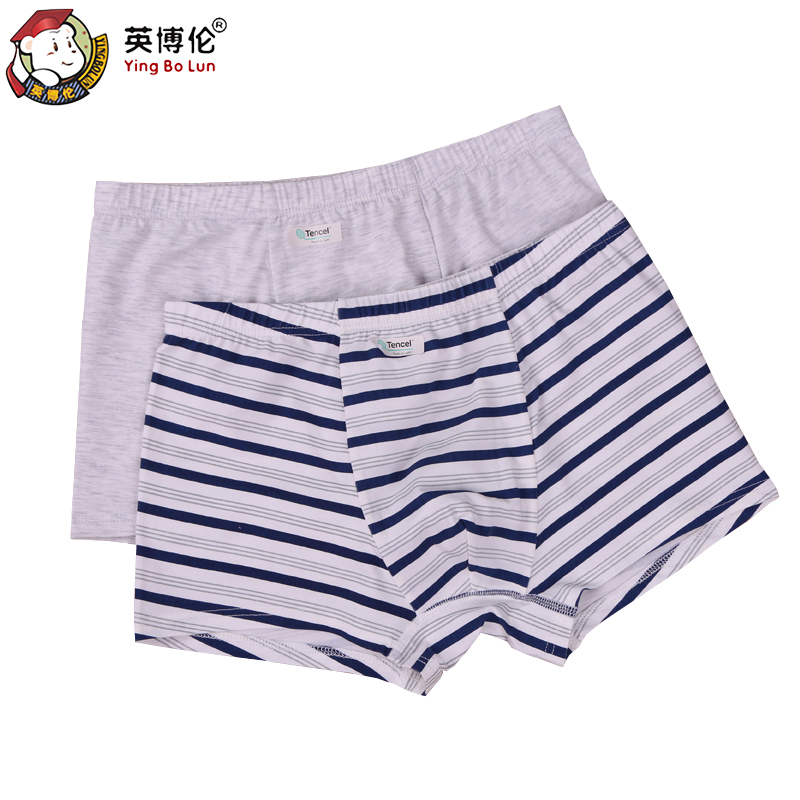 Inbelen quần lót tuổi teen mùa hè mens mỏng và trẻ em phát triển Ofdale bông bốn-góc quần junior mens quần short.