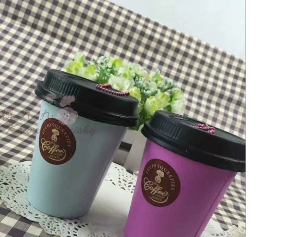 Hai túi của LUCIO kuwaii squishy giải nén đồ chơi mô phỏng cà phê cốc điện thoại di động túi mặt dây chuyền - Phụ kiện điện thoại di động