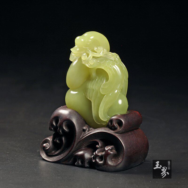 和田玉黄玉小摆件-（鹅）我如意