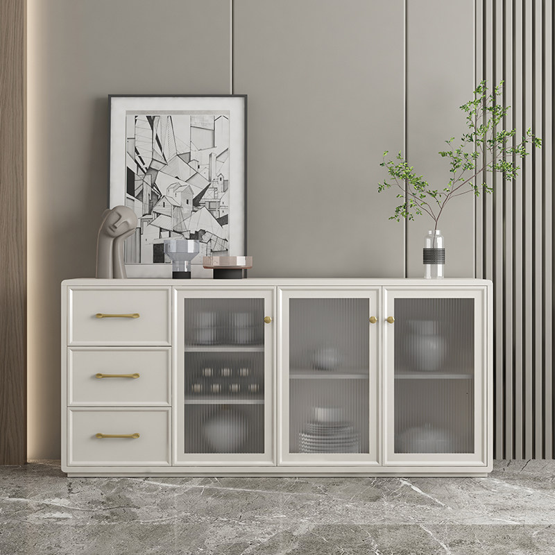 American Solid Wood Light Lavish Dining Side Cabinet Modern Minima Tea Water Bowl cabinet Wine Cabinet Overall Living-room Side Cabinet Restaurant Cabinet 