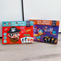 Mideer Mi Deer Domestic Products Classic Retro Color Childrens Magnetic Face Makeup Graphic Theme Puzzle Educational Toys