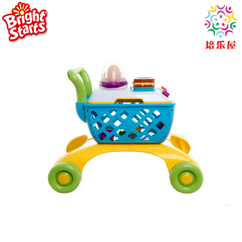 American Bright Starts Lele ball shopping cart Baby Puzzle Supermarket Themed Containing Toy Walkabout