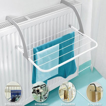 Foldable radiator rack multifunctional universal non-perforated drying rack balcony bathroom drying towel rack