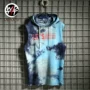 Wdtti đường phố hip hop thời trang không tay áo vest trùm đầu nam cá tính tie nhuộm in lỏng áo vest thể thao vest t - Dệt kim Vest vest nam