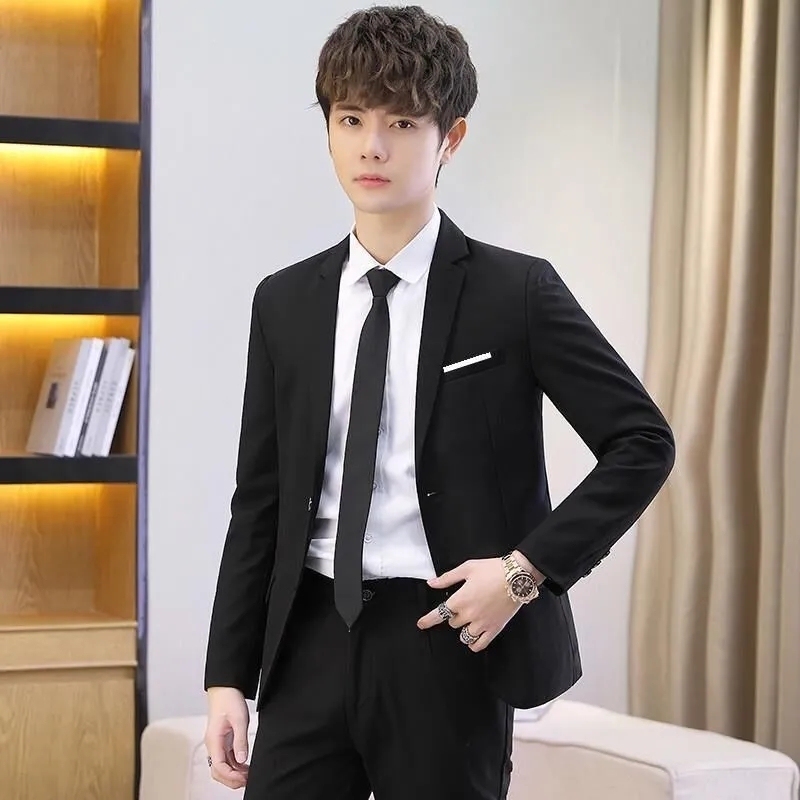 Small Suit Plus Small Size Suit Jacket Men's Slim Fit Suit Jacket Tight-Fitting Small Suit Casual Single-Piece Suit