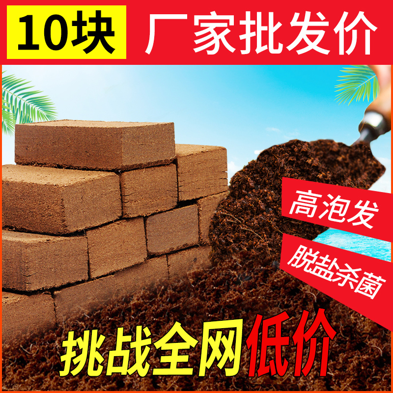 Coconut Brick Nourishment Native soil special flower soil bulk coarse coconut chaff Desalinated Matrix Reptile Mat material