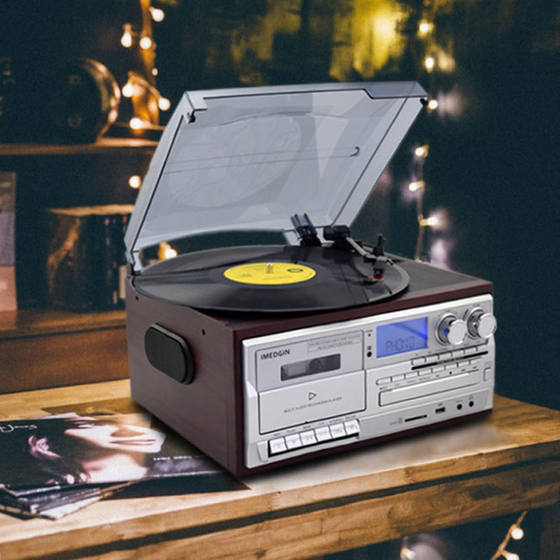 Vinyl record player modern record player antique phonograph bluetooth audio multifunctional radio tape CDUSB