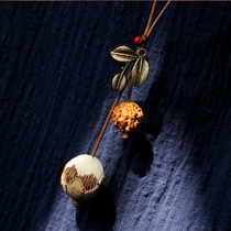 Bodhi Retro National Wind Sweater Chain Length 100 lap men and women Pendant Buddha Beads Necklace Clothes Accessories Pendant decorations