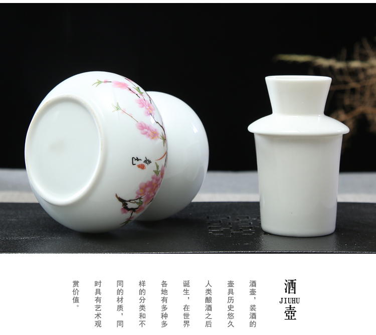 Rượu vang đặt ấm rượu vang đun sôi nước lẩu 2 hai rượu vang vàng Rượu vang trắng chai rượu vang hầm rượu vang bộ ly uống rượu cao cấp