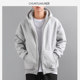 Japanese Style 500g Heavyweight Fleece Sweatshirt for Men, Hooded, Thickened, Warm, Loose-Fitting, Zip-Up Cardigan, Trendy Brand