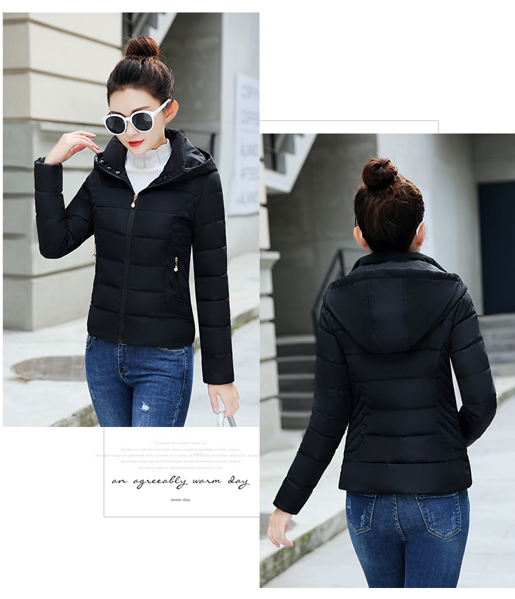 Mùa đông 2018 phiên bản Hàn Quốc mới của chiếc áo khoác cotton tự nhiên cho nữ tự mặc ngắn bằng vải cotton cho học sinh [mũ có thể tháo rời] áo phao nữ dáng dài cao cấp