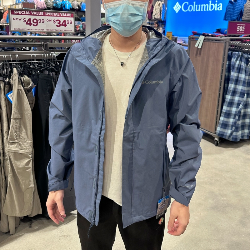 Columbia Men's Outdoor Honeycomb Liner Hooded Waterproof Hard Shell Jacket