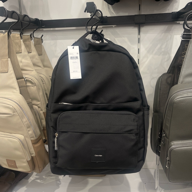Ck Calvin Klein Unisex Trendy Fashion Backpack Long Style Small Letter Print