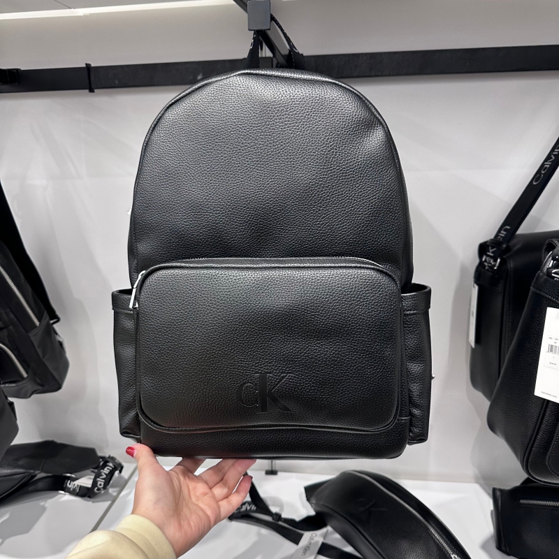 Ck/Calvin Klein Unisex Business Casual Letter Logo Large Backpack Backpack School Bag