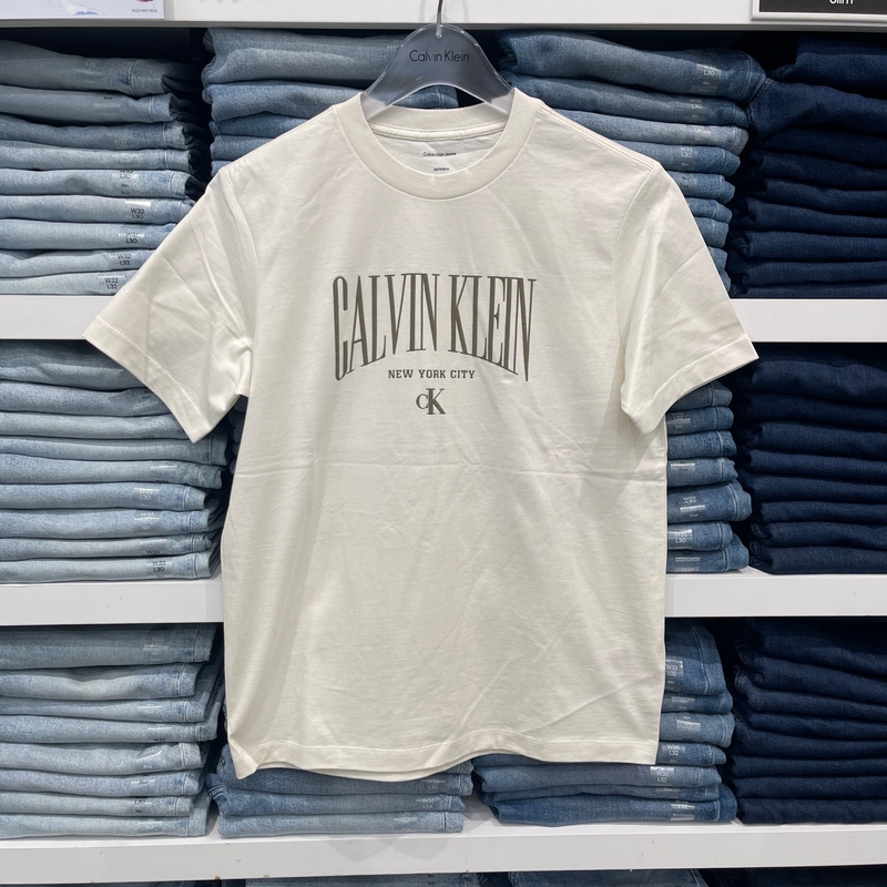 26 New Summer Style Ck Calvin Klein Men's Casual Pure Cotton Breathable Logo Printed Round Neck Short-Sleeved T-Shirt