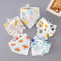 Saliva towel Baby cotton bib Newborn headscarf Childrens scarf Saliva bib baby triangle towel summer