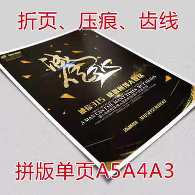 Imposition three-fold brochures advertising printing color pages A3A4A5 flyer DM single page Energy printing