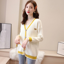 小熊开衫女休闲修身外穿毛衣HH