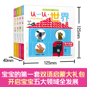 认知世界(全4册) (英)简·奥姆斯 著 孩子国 译 启蒙认知书/黑白卡/识字卡少儿 新华书店正版图书籍 晨光出版社