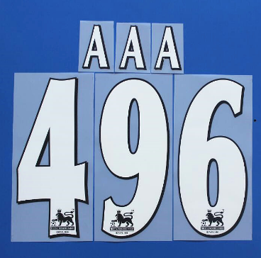 Vintage Premier League White 97-07 Premier League Manchester United Chelsea Arsenal Super A Quality Heat Transfer Shirt Number