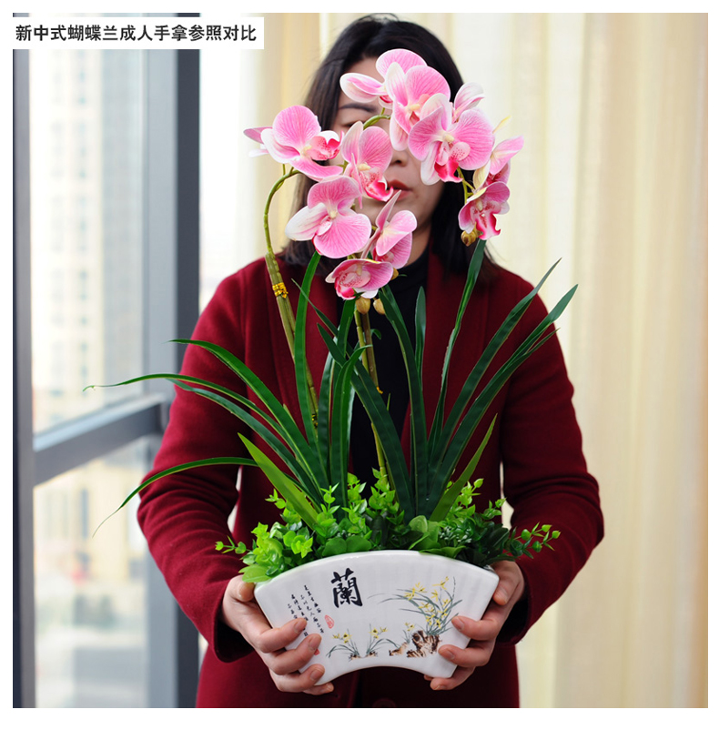 Hoa lan hồ điệp nhân tạo đặt đồ trang trí nhà phòng khách trang trí hoa trang trí hoa giả hoa nụ hoa nhựa - Hoa nhân tạo / Cây / Trái cây cây giả trang trí