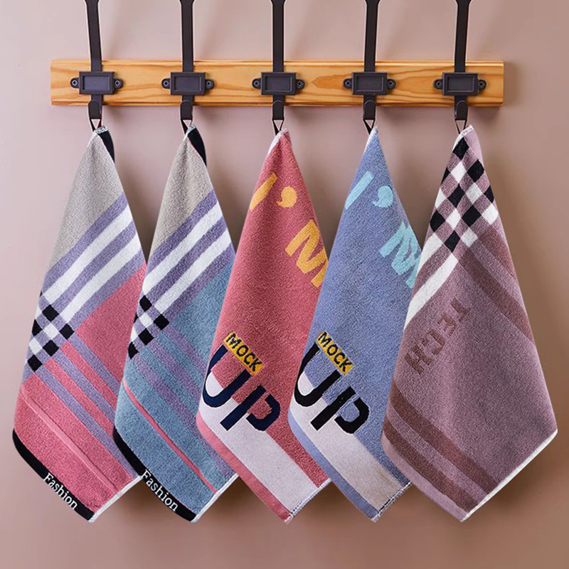 100% Pure Cotton Square Towel for Men, Suitable for Face Washing, Home Use, Absorbent, Soft, Quick-Drying, Lint-Free, All-Cotton Square Handkerchief