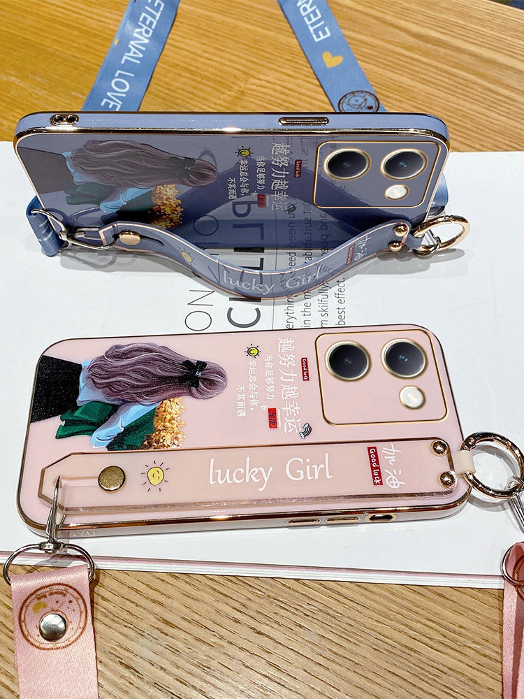 Suitable for Vivo Y100 Phone Case, Vivo New Y100I Silicone Y100I Long Battery Life Version Protective Cover, Vovoy Wrist Strap Lanyard, Viv0 High-End Feel, Voy Anti-Drop V2313A Female 1005g