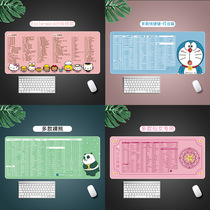  Mouse pad shortcut keys oversized boys and girls function software office computer desk pad office office software