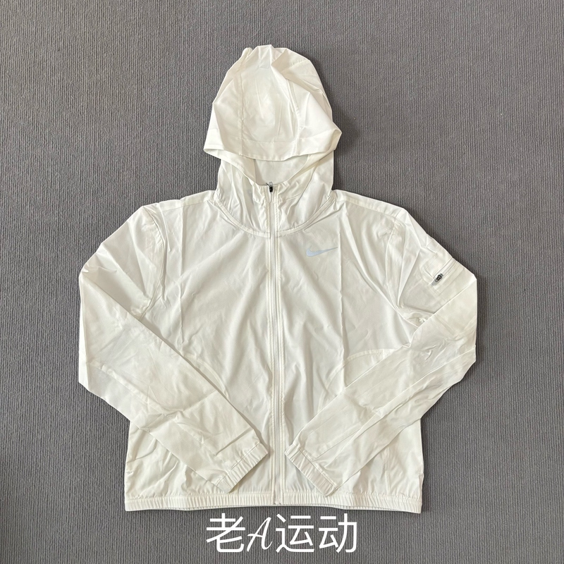 Authentic Nike/Nike Women's Running Sports Casual Water-Repellent, Sun-Protective, Breathable, Quick-Drying Hooded Jacket Dh1991