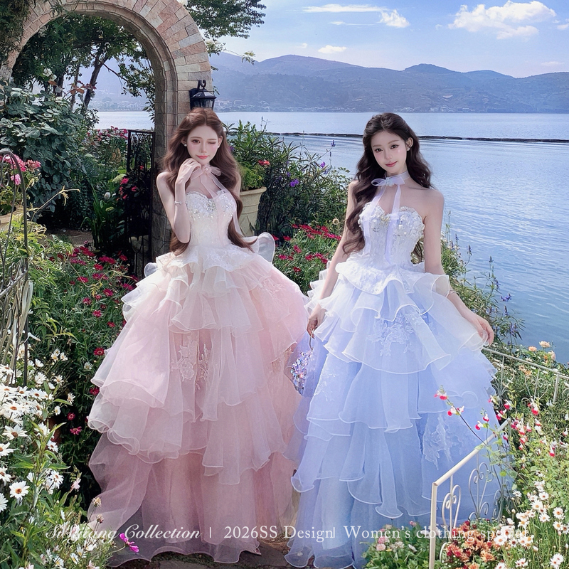 Sisi Jiang's "Summer Dream Waltz Heavy Industry Light Wedding Dress Series" Is a Gentle and Sweet Lace Sequin Tutu Dress Sisi Jiang's "Summer Dream Waltz Heavy Industry Light Wedding Dress Series" Is a Gentle and Sweet Lace Sequin Tutu Dress