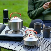 304 stainless steel food grade outdoor kettle outdoor camping portable kettle boiled teapot