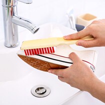 Brush long handle brush bamboo shoe brush washing shoes washing bristle bristle brush Bamboo handle cleaning shoes multi-functional household models