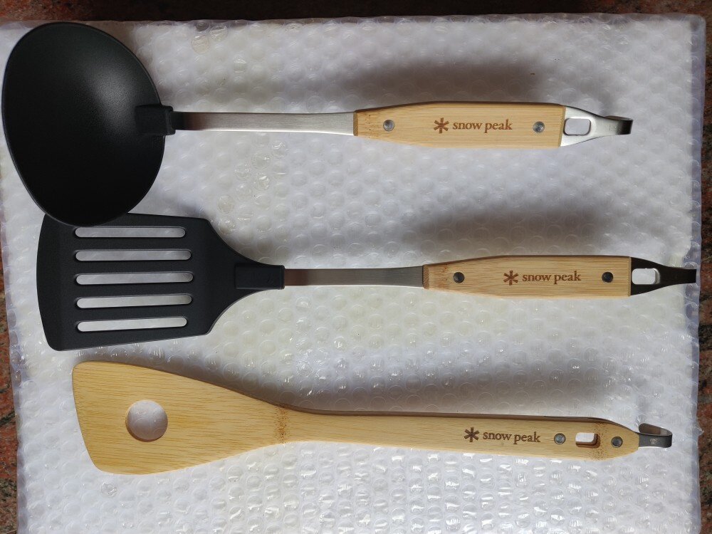 SnowSummer snow peak Cooking Spoon Set CS-217 BBQ Clamp CS-370