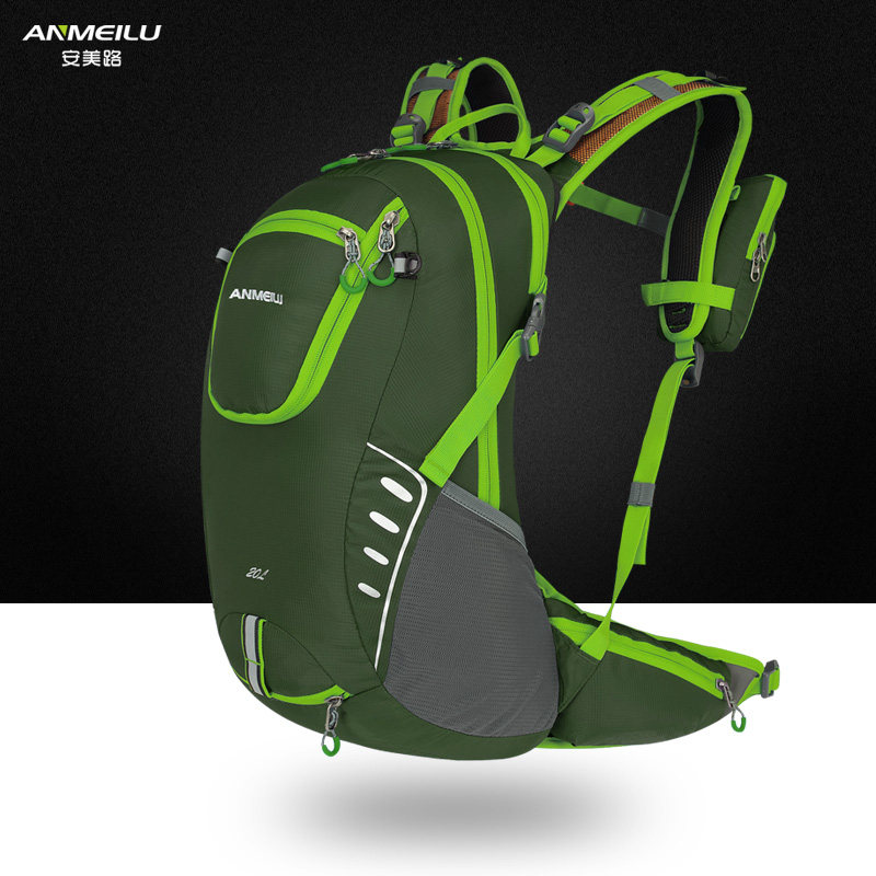 Summer anadromous outdoor sports climbing bag light waterproof and breathable hiking double shoulder bag for men and women 20 liters