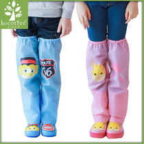 KK tree new childrens long tube leg cover waterproof cartoon foot cover knee-high rainy day baby comfortable rain pants rain shoe cover