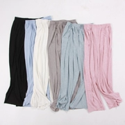 Quần pyjama cotton Nhật Bản quần nữ chín quần quần rộng chân rộng nhà quần mỏng phần thoải mái điều hòa không khí quần cotton - Quần tây