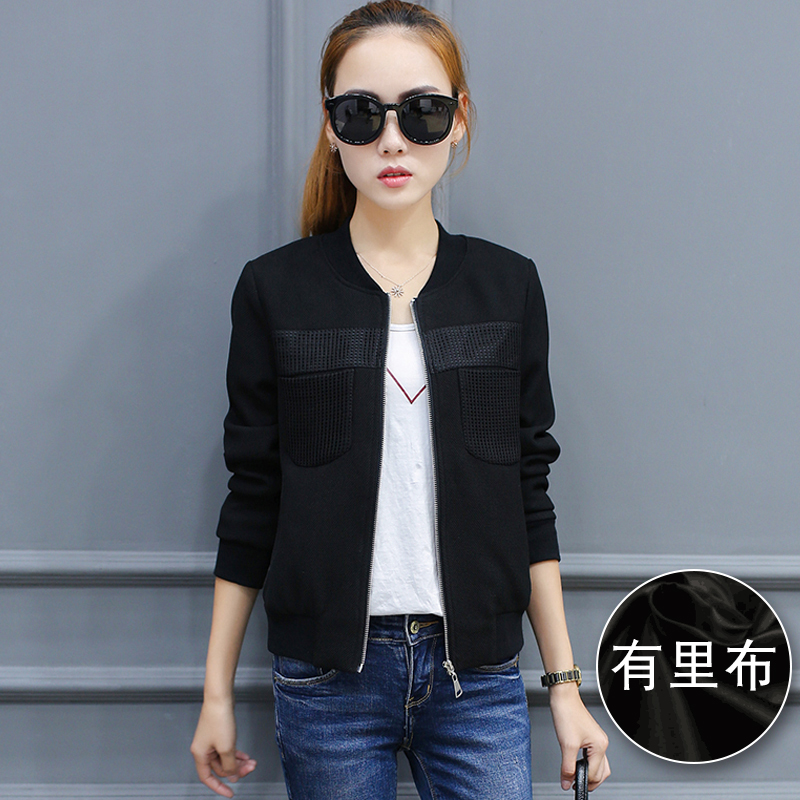 2022 early spring new Korean version of the baseball uniform all-match long-sleeved short jacket top coat women's spring and autumn tide