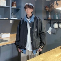 SC 2021 spring new product contrast color American retro trend jacket men stitching denim street tooling couple jacket